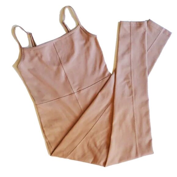 Aritzia Wilfred Free Divinity Jumpsuit S Nude Tan 26" Inseam One Piece Catsuit - Picture 1 of 9